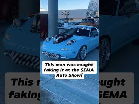 This man was caught faking it at the SEMA Auto Show!#car #shorts #shortvideo #edit #carshow #cars