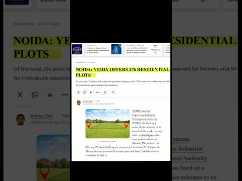 YEIDA plot scheme 2025: Launched 276 residential plots! #yeidalatestnews #yeidaplots #jewarairport