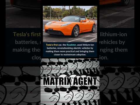Tesla&#039;s first car, the Roadster, used lithium-ion batteries, revolutionizing electric vehicles