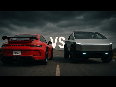 Epic showdown: Porsche 911 vs. the electric monster Cybertruck — who will reign supreme?&quot;